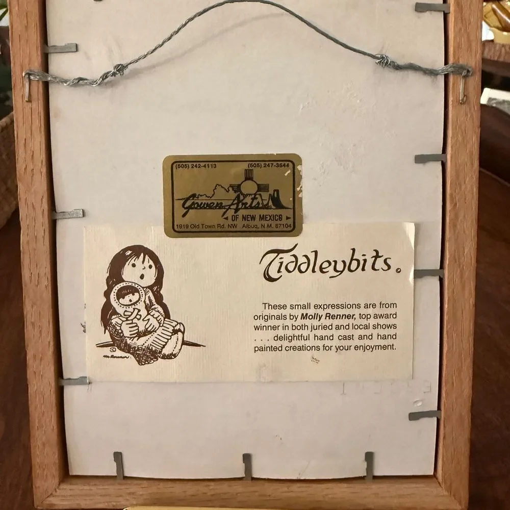 Framed Clay Figurine Art
